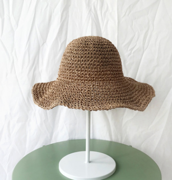 Chapéu de Palha Dobrável com Proteção Solar Feminino - Verão e Praia