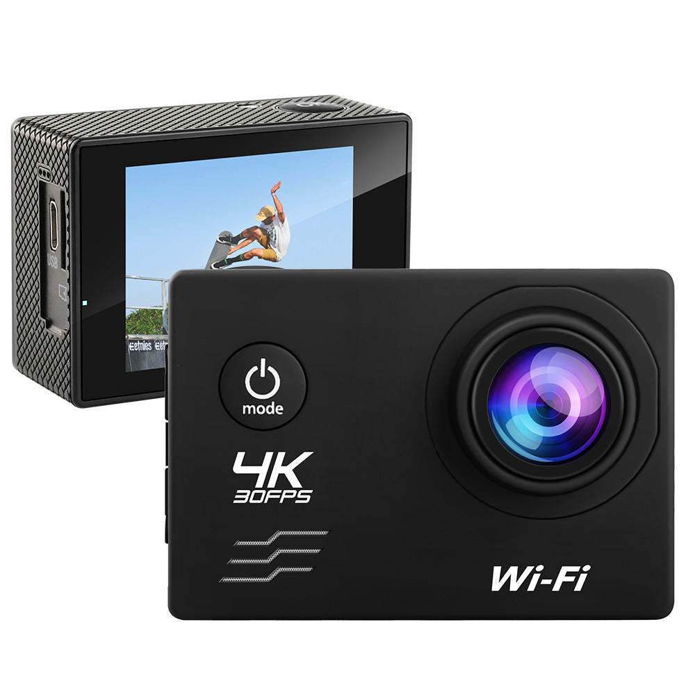 Câmera de Ação 4K 30FPS à Prova d'Água para Esportes ao Ar Livre, Mergulho e Capacete