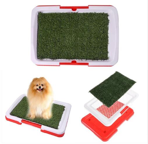 Tapete Higiênico de 3 Camadas com Grama Sintética para Cães