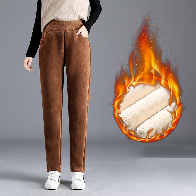 Calça de Veludo Cotelê Feminina
