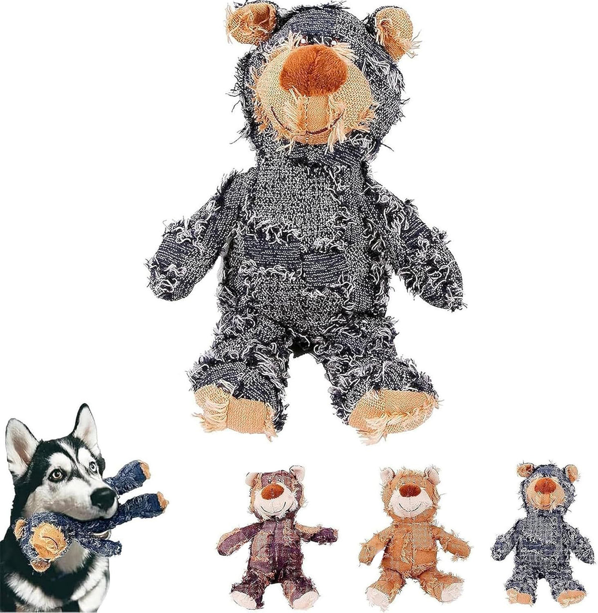 Urso Indestrutível com Apito para Cães de Mordida Forte