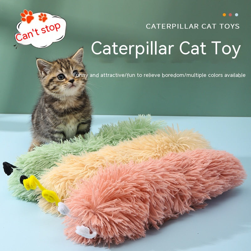 Brinquedo de Papel com Som em Formato de Lagarta para Gatos - Resistente a Mordidas