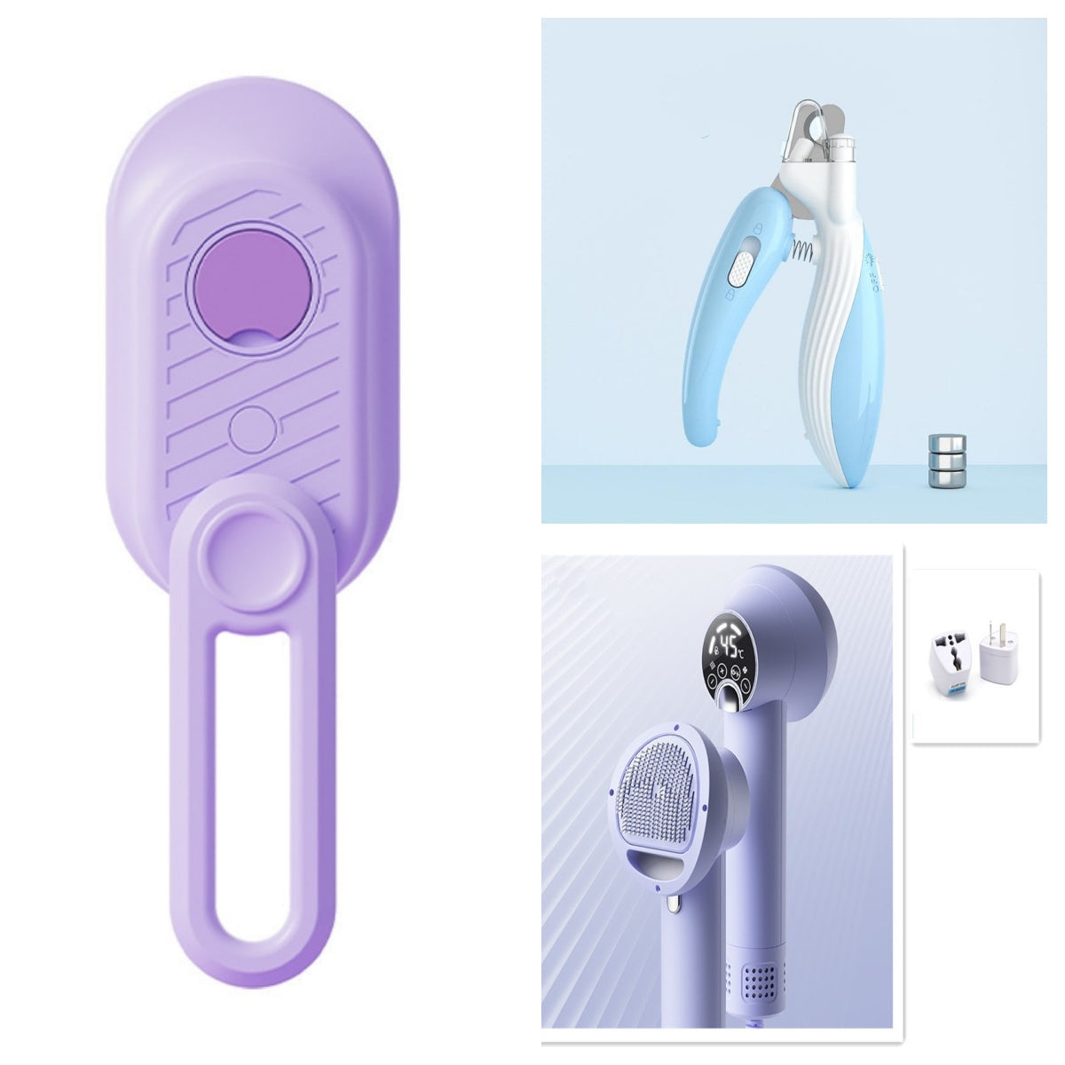 Cortador e Lixa Elétrica de Unhas com Luz LED para Pets