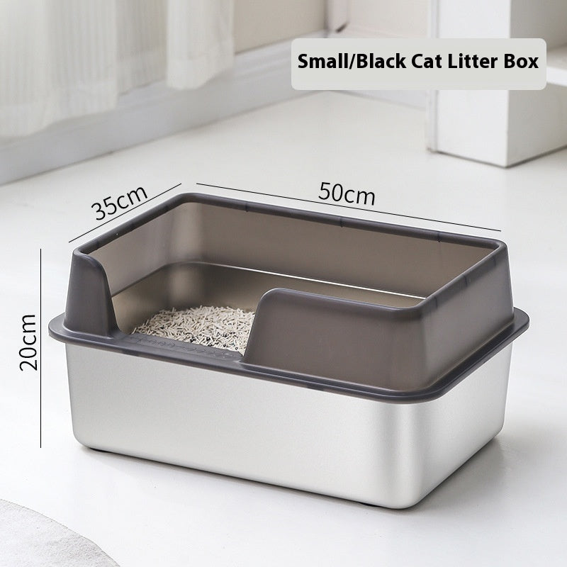 Caixa de Areia de Inox com Borda Alta Anti-respingo