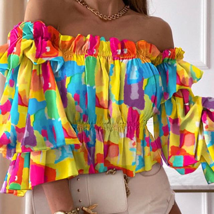 Blusa Sexy de Manga Longa Feminina