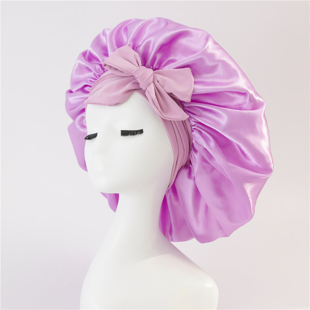 Gorro Redondo com Fita de Cetim e Laço