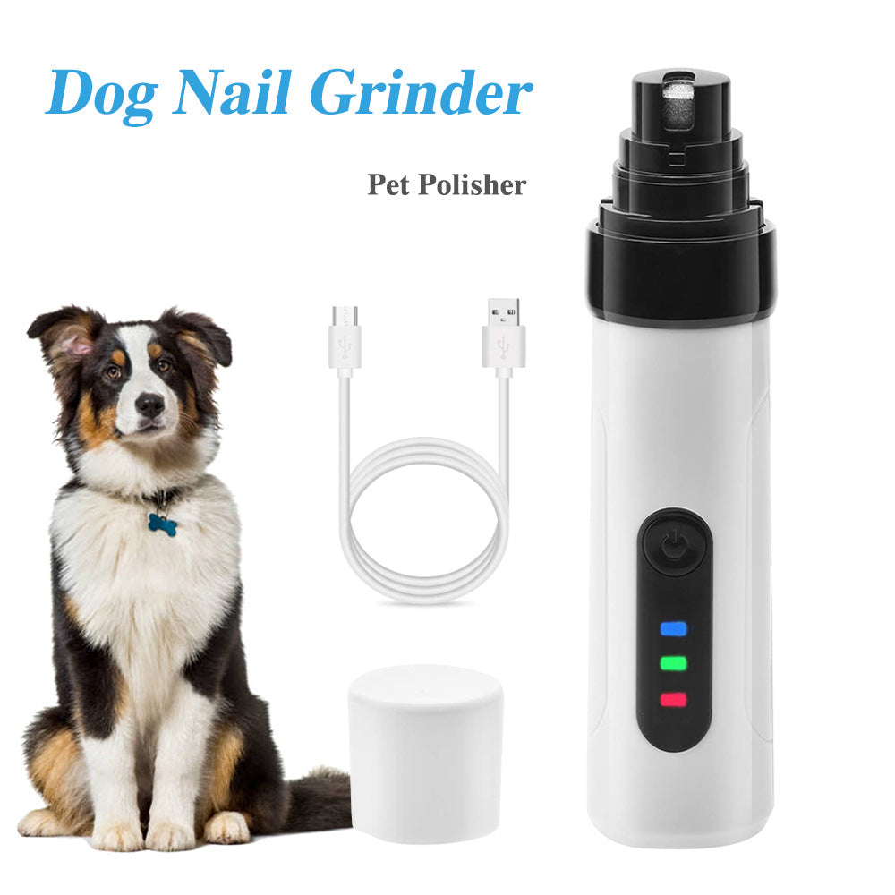 Lixa Elétrica de Unhas Recarregável USB e Silenciosa para Cães e Gatos