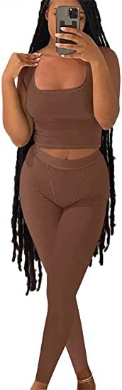 Conjunto de Colete e Calça para Yoga e Esportes Feminino