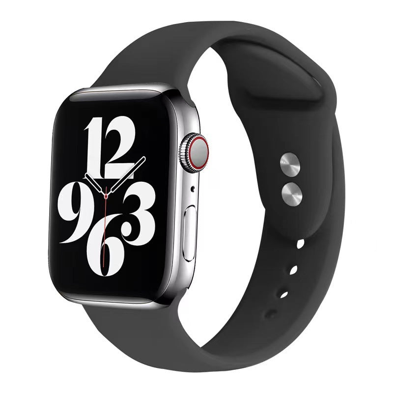 Pulseira de Silicone Cor Lisa para Relógio Inteligente com Fecho Duplo
