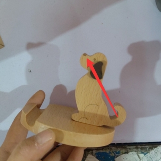 Suporte de Celular Criativo de Madeira de Faia com Moeda e Gravação Personalizada, Prático