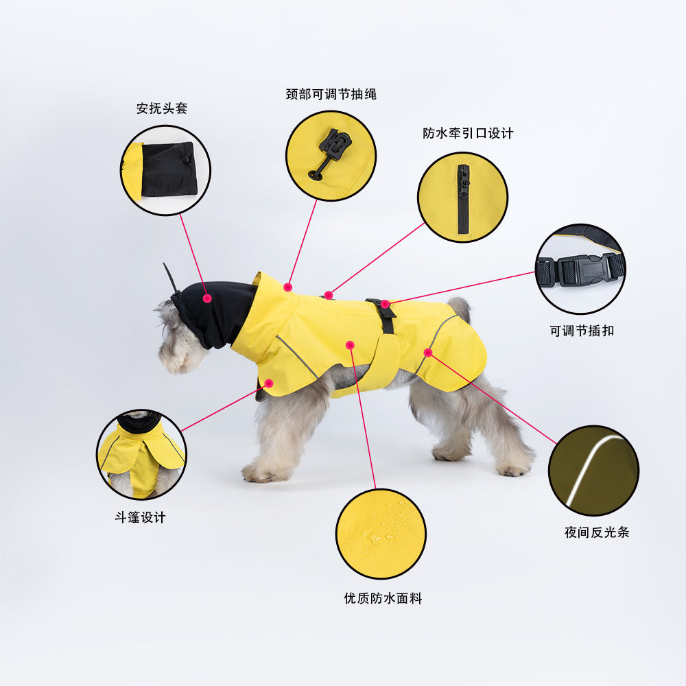 Capa de Chuva Universal Impermeável para Cães Pequenos e Médios