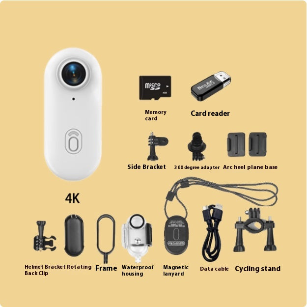 Câmera Esportiva para Capacete de Moto e Bicicleta, Mini Câmera de Ação 4K Profissional e Câmera Corporal