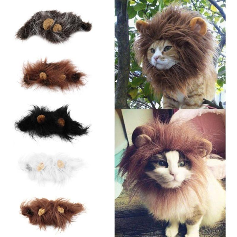 Chapéu Divertido de Juba de Leão para Gatos e Cães Pequenos - Halloween
