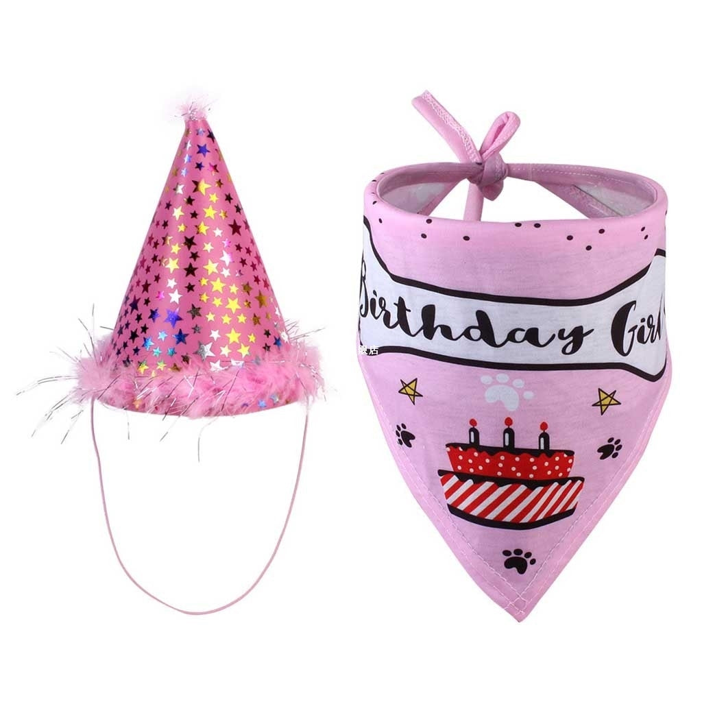 Kit Babador e Chapéu de Aniversário para Pets