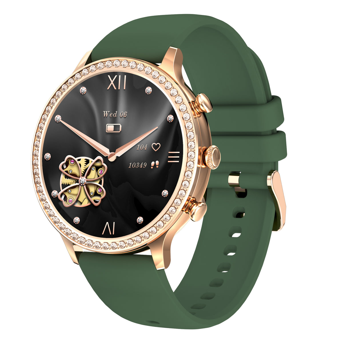 Relógio Inteligente Feminino de Silicone com Chamadas Bluetooth
