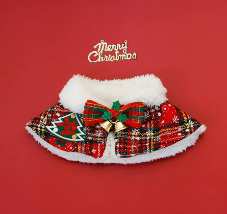 Capa e Cachecol de Natal Quentinho para Gatos e Cães