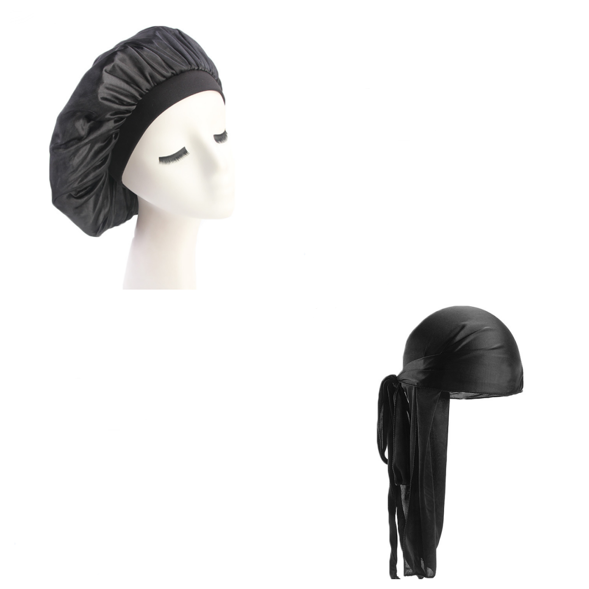 Kit Durag e Touca de Cetim para Dormir