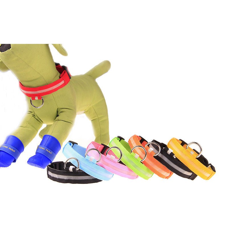 Coleira LED Luminosa para Cães - Passeio Noturno