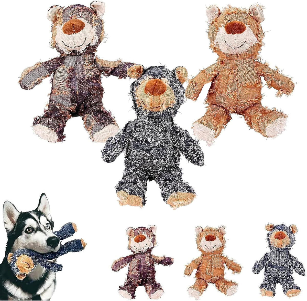 Urso Indestrutível com Apito para Cães de Mordida Forte