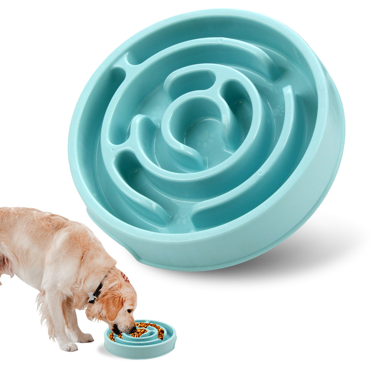 Tigela de Silicone Quebra-cabeça de Alimentação Lenta Anti-engasgo para Cães