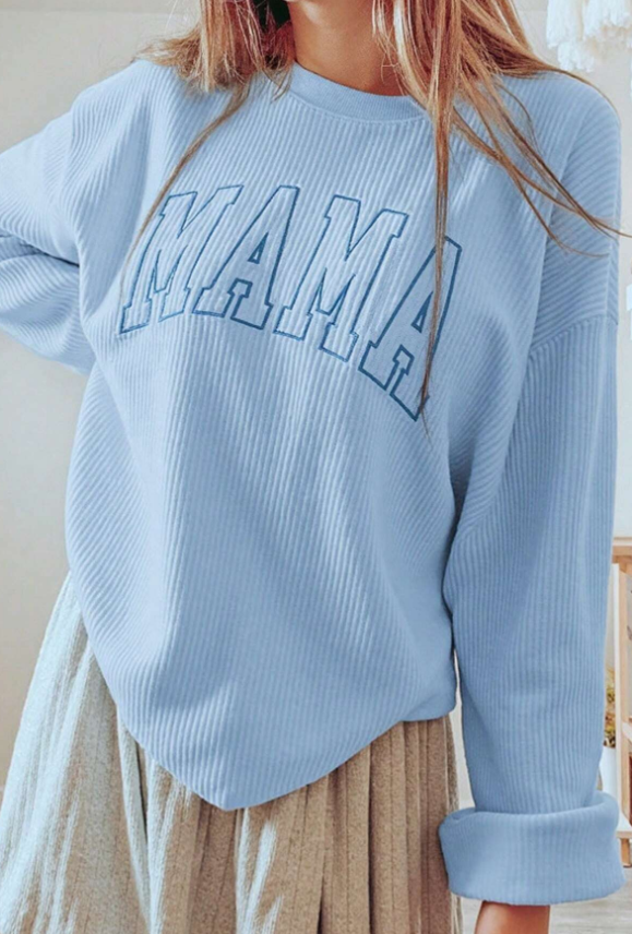 Moletom Solto com Estampa Bordada Feminino