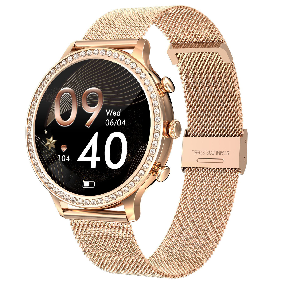 Relógio Inteligente Feminino de Silicone com Chamadas Bluetooth