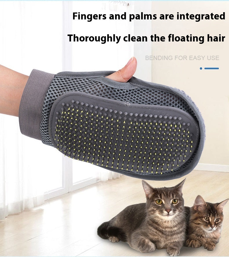 Luva de Banho Massageadora Removedora de Pelos para Pets