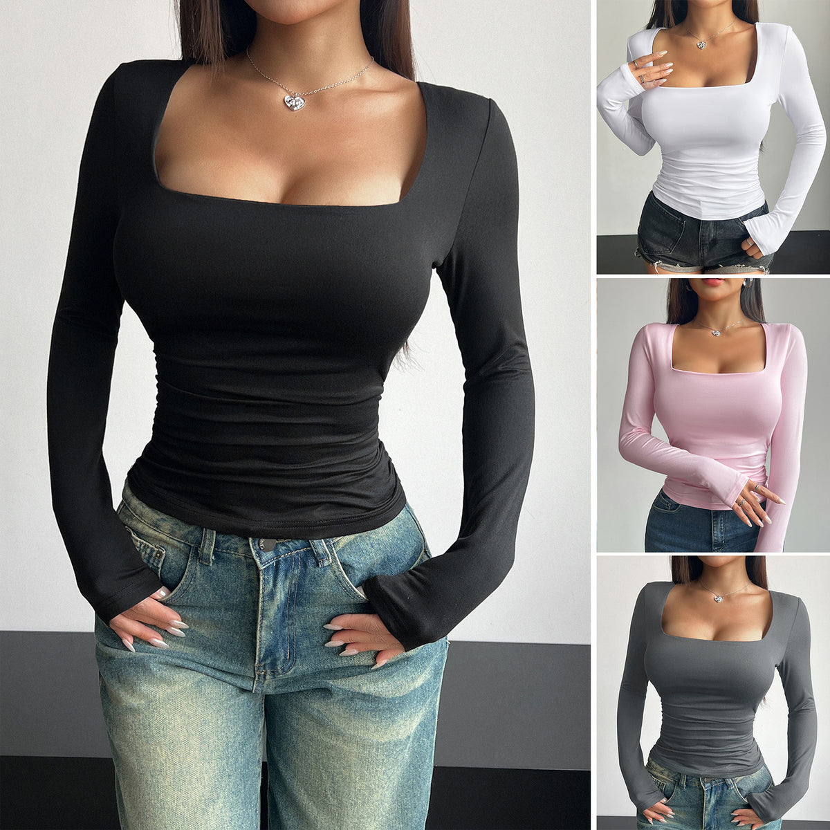 Blusa Justa Casual da Moda Feminina