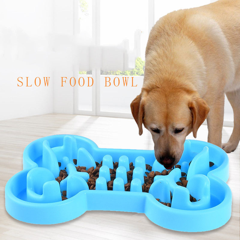 Comedouro Anti-voracidade em Formato de Osso para Cães
