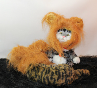 Chapéu Divertido de Juba de Leão para Gatos e Cães Pequenos - Halloween