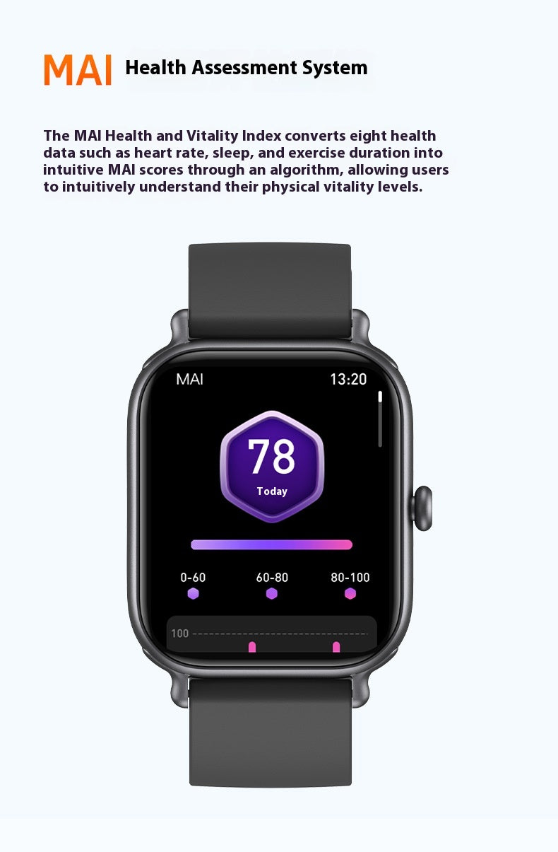 Pulseira Inteligente Esportiva com Chamadas Bluetooth, Monitoramento de Frequência Cardíaca e Oxigênio no Sangue, à Prova d'Água