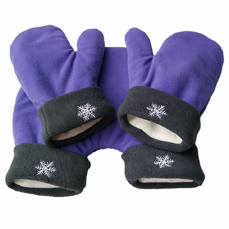Luvas de Casal de Fleece Polar Quentinhas - Presente de Natal