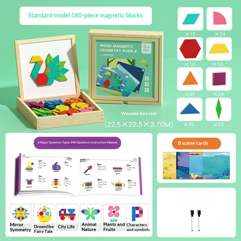 Tangram Educativo Infantil de Blocos de Montar
