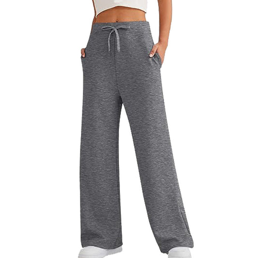 Calça Pantalona Solta Casual Feminina - Outono