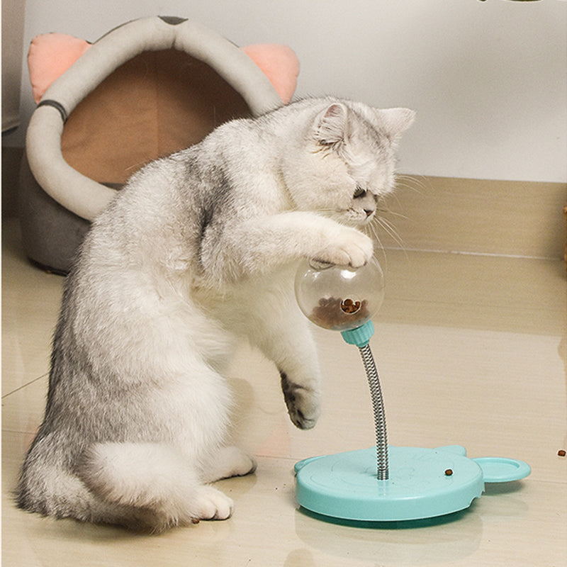 Brinquedo Alimentador Interativo para Gatos - Bolinha Dispensadora de Petiscos