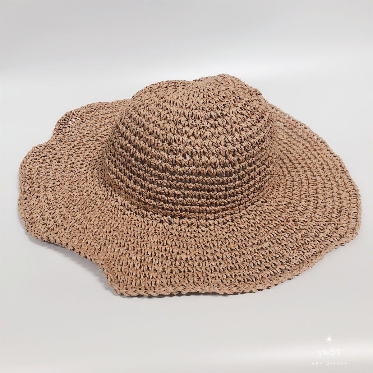 Chapéu de Palha Dobrável com Proteção Solar Feminino - Verão e Praia