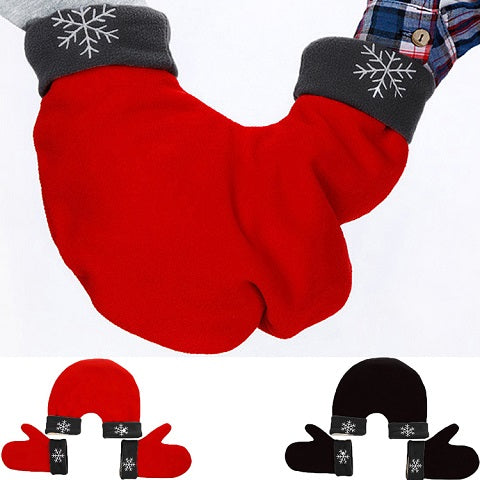 Luvas de Casal de Fleece Polar Quentinhas - Presente de Natal
