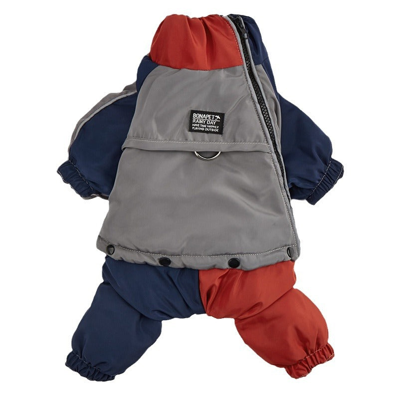 Casaco Acolchoado Bicolor para Cães Médios e Grandes - Inverno