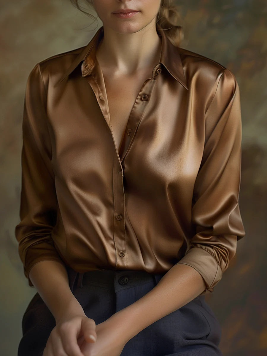 Blusa Roxa Retrô Elegante Feminina