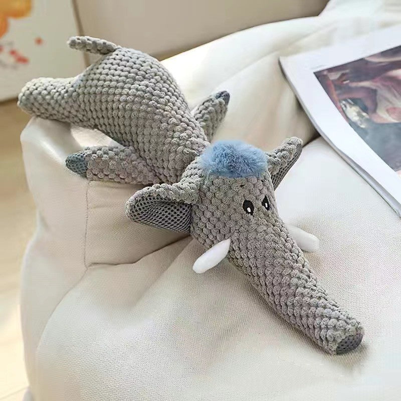 Brinquedo de Pelúcia de Veludo Cotelê com Som para Cães - Resistente a Mordidas
