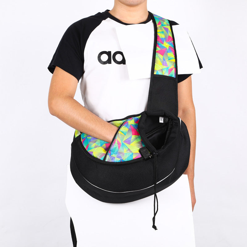 Bolsa Transversal Portátil para Transporte de Cães e Gatos