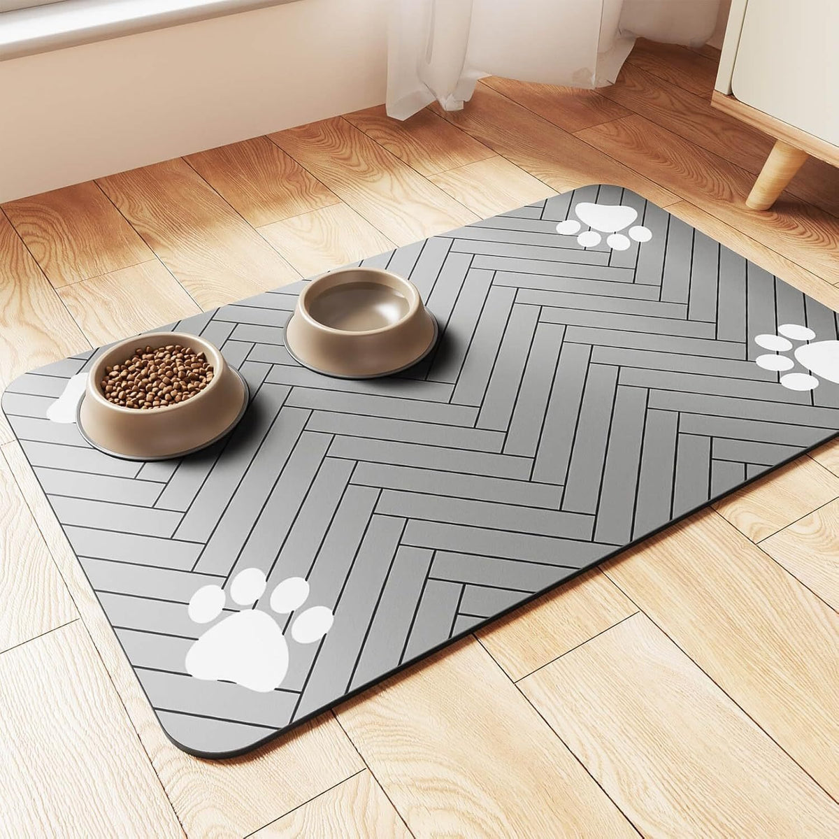 Tapete de Terra Diatomácea Absorvente de Secagem Rápida para Tigelas de Pets