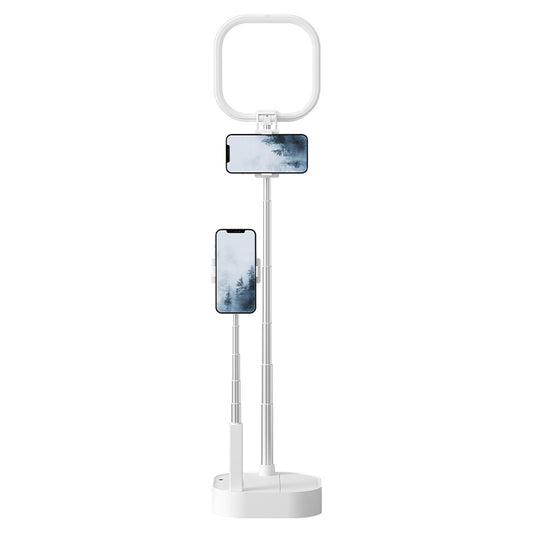 Suporte de Celular Retrátil sem Fio para Transmissões ao Vivo, com Luz de Preenchimento LED Dimerizável para Beleza