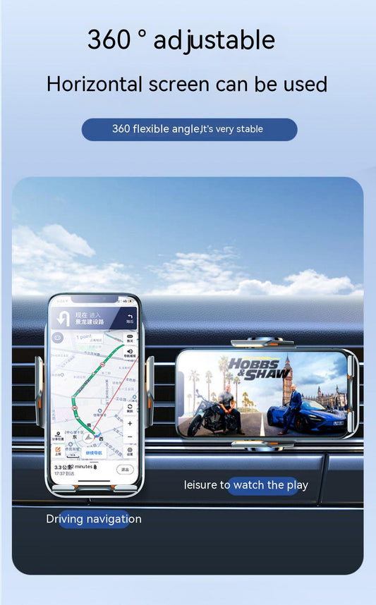 Suporte de Celular para Carro com Carregador sem Fio por Indução Automática, Fixação na Saída de Ar