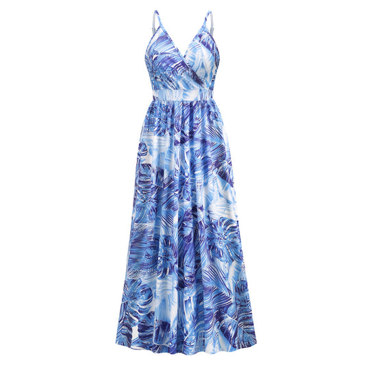 Vestido Longo Rodado Floral para Férias na Praia - Verão