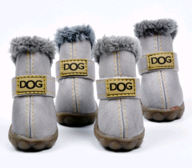 Botas de Neve Grossas e Quentinhas para Cães - Outono e Inverno