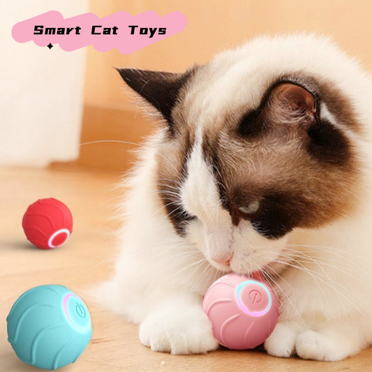 Bola Rolante Inteligente USB com Quique Automático para Gatos