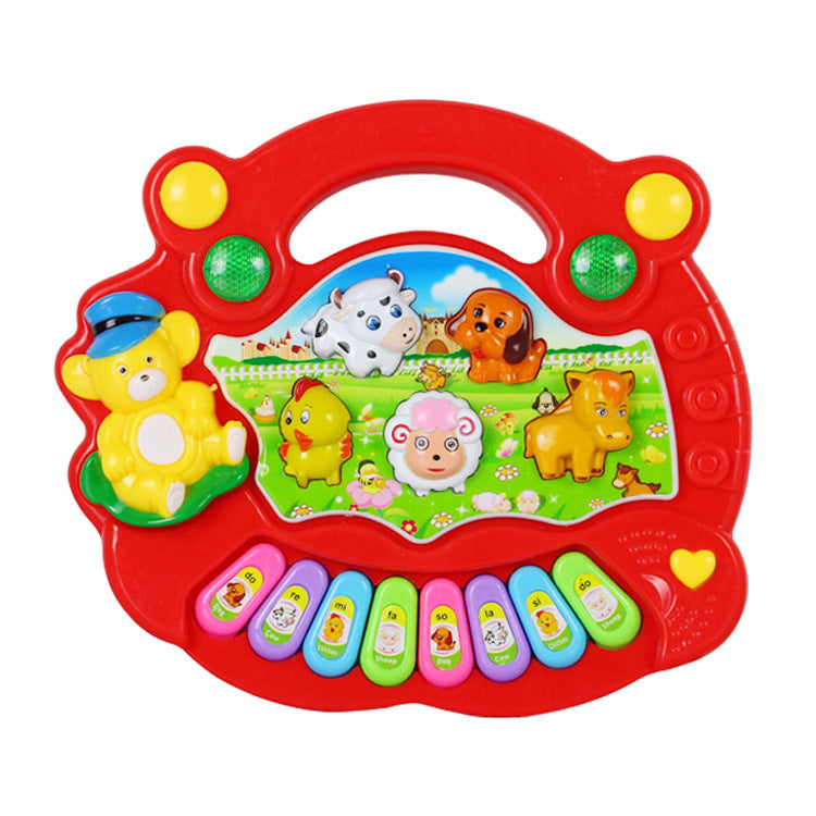 Brinquedo Educativo Teclado Musical com Animais da Fazenda para Bebês