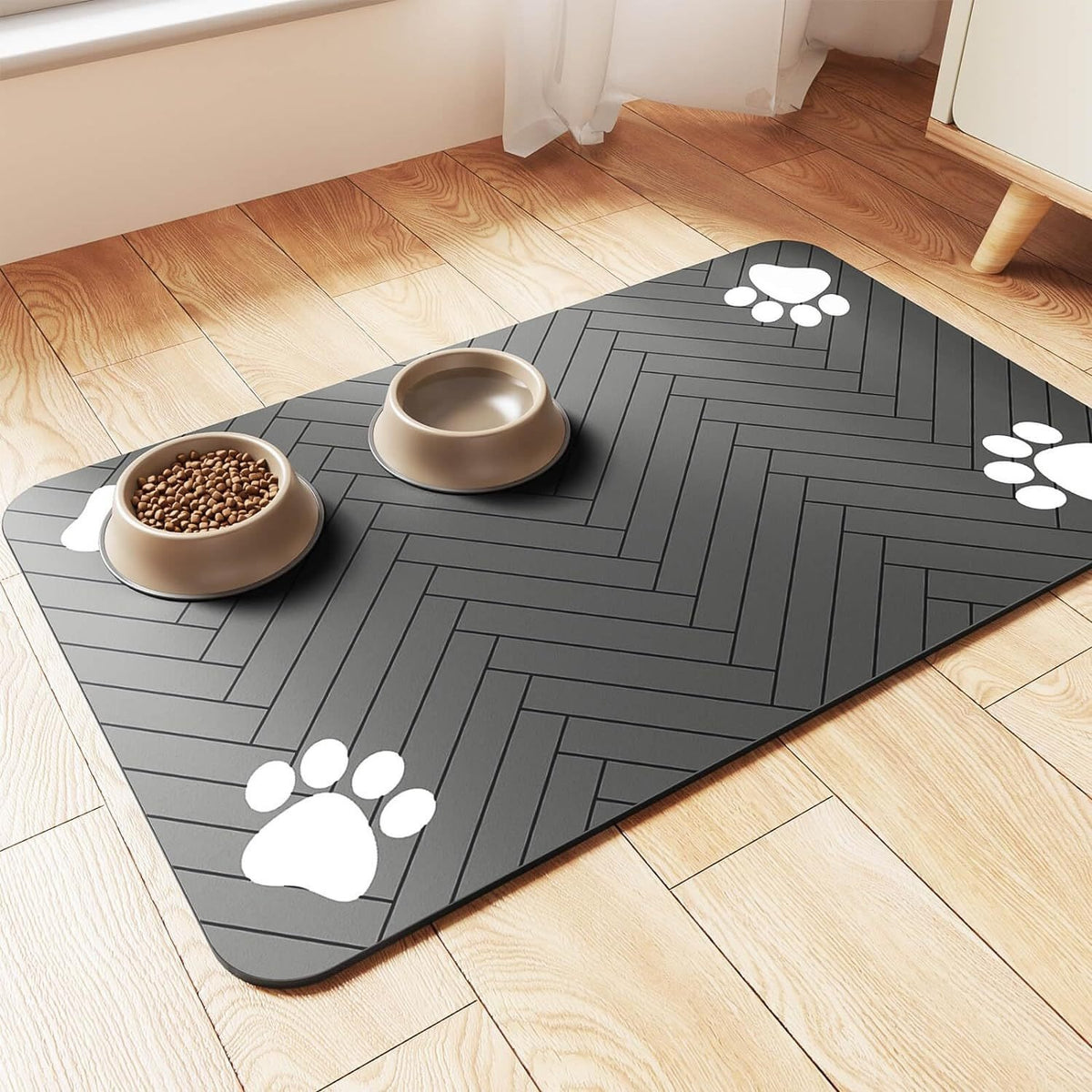 Tapete de Terra Diatomácea Absorvente de Secagem Rápida para Tigelas de Pets