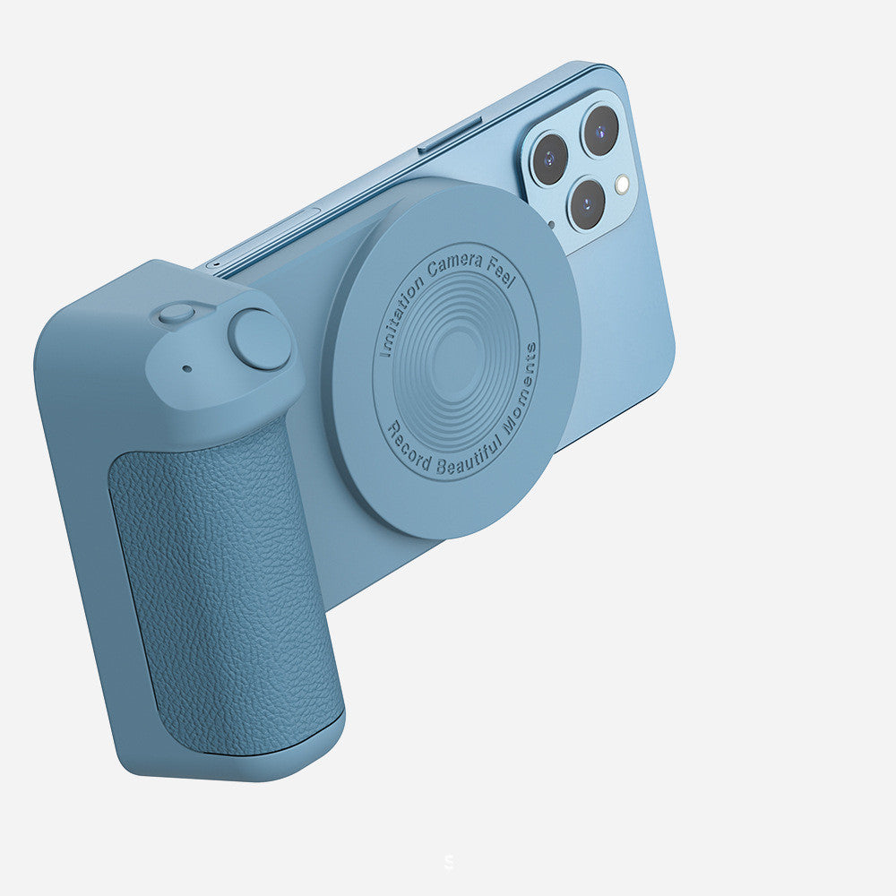 Empunhadura Inteligente 3 em 1 Antitremor e Multifuncional com Suporte Magnético para Celular e Câmera